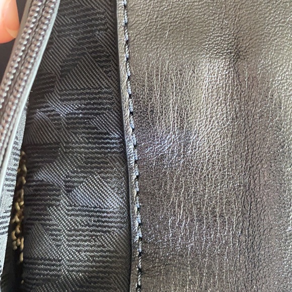 Black Michael Kors Leather Bag Gold Chain Strap - Picture 14 of 14